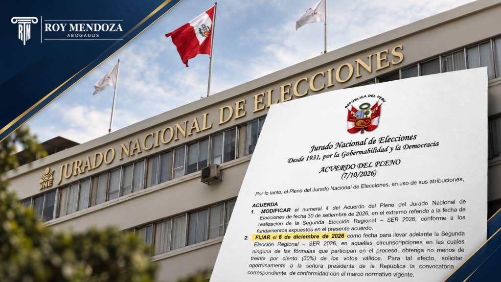 JNE fija para el 6 de diciembre la segunda vuelta de las Elecciones Regionales 2026